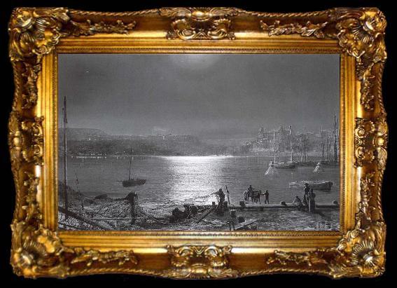 framed  Atkinson Grimshaw Scarborough Bay, ta009-2